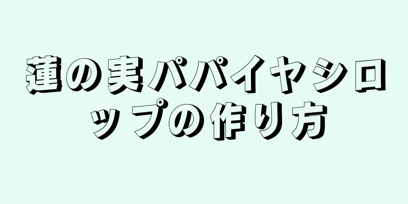 蓮の実パパイヤシロップの作り方