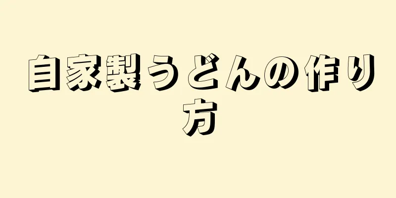 自家製うどんの作り方