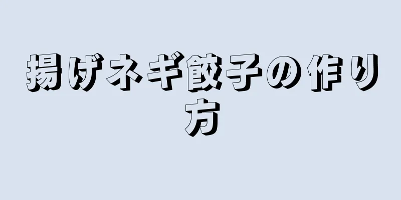 揚げネギ餃子の作り方