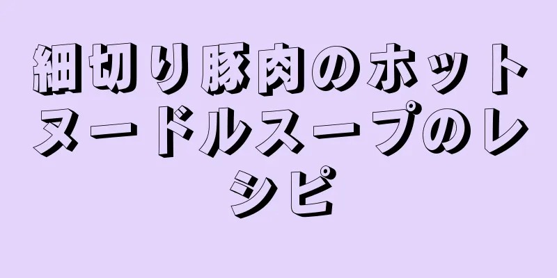 細切り豚肉のホットヌードルスープのレシピ