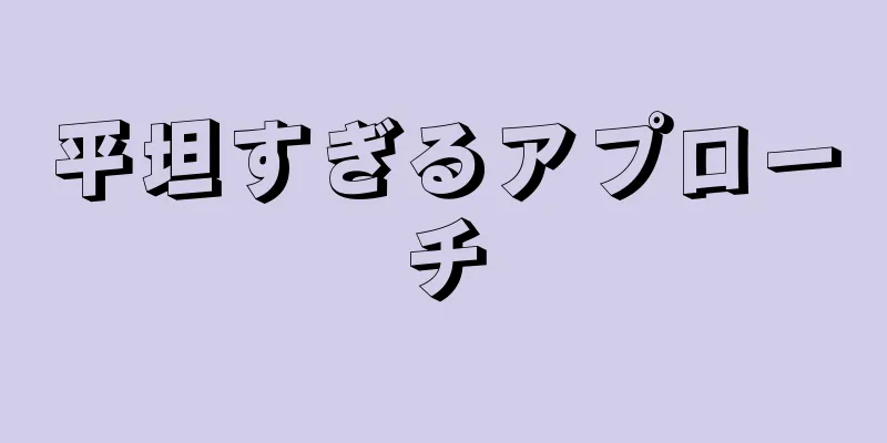 平坦すぎるアプローチ