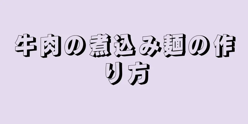 牛肉の煮込み麺の作り方