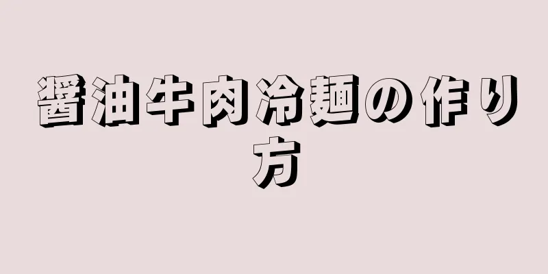 醤油牛肉冷麺の作り方