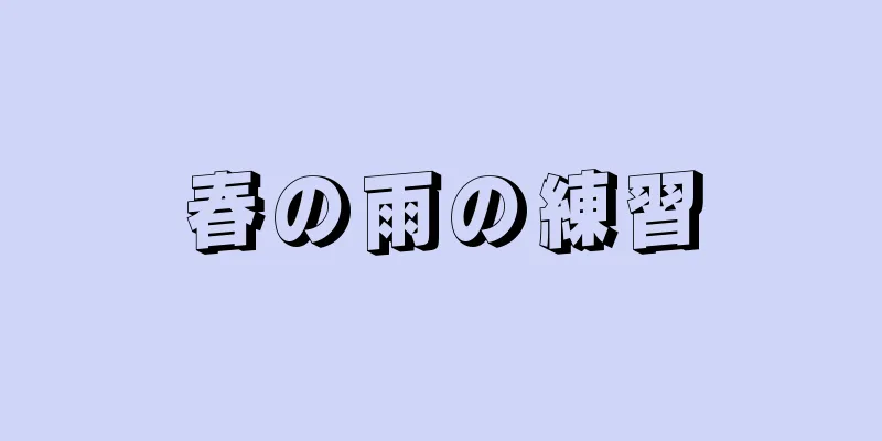 春の雨の練習