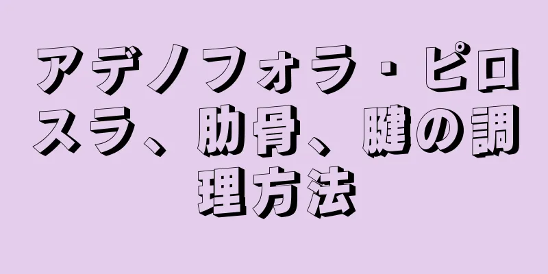 アデノフォラ・ピロスラ、肋骨、腱の調理方法