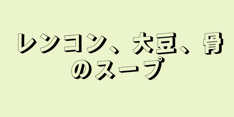 レンコン、大豆、骨のスープ