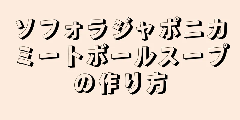 ソフォラジャポニカミートボールスープの作り方