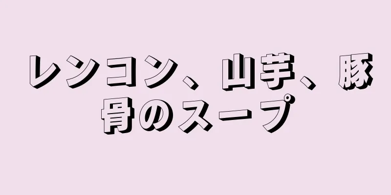 レンコン、山芋、豚骨のスープ