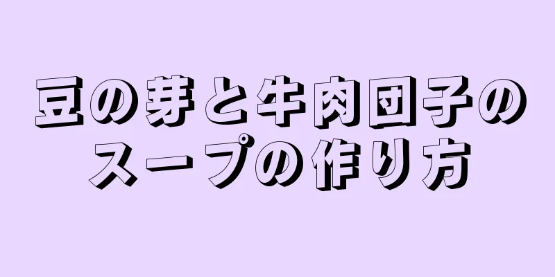 豆の芽と牛肉団子のスープの作り方