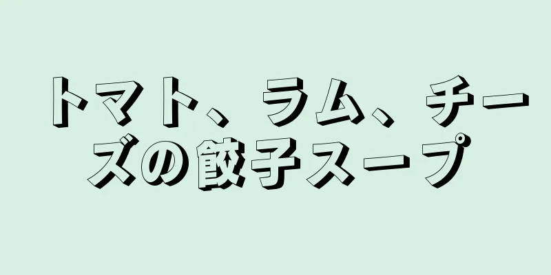 トマト、ラム、チーズの餃子スープ