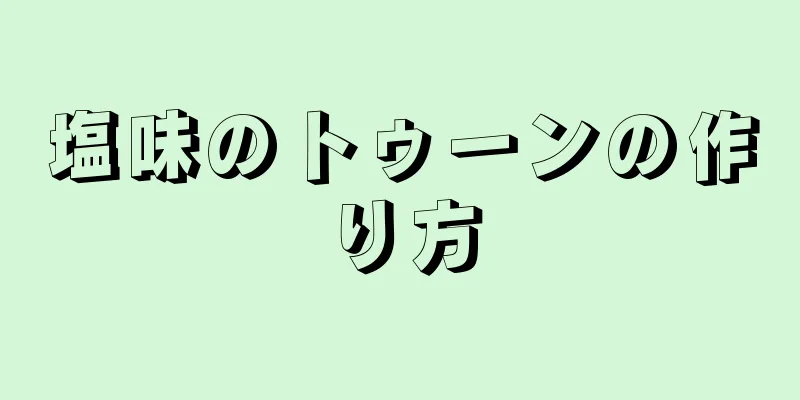 塩味のトゥーンの作り方