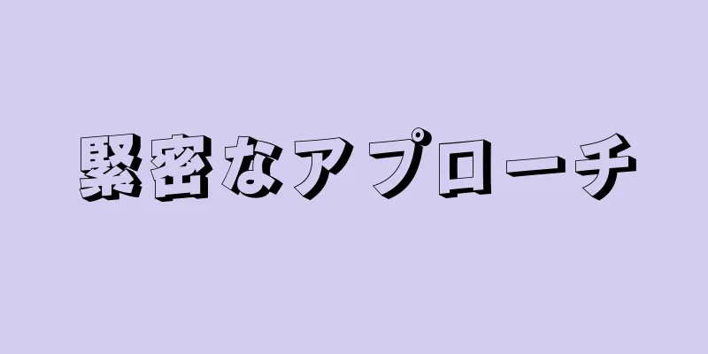 緊密なアプローチ