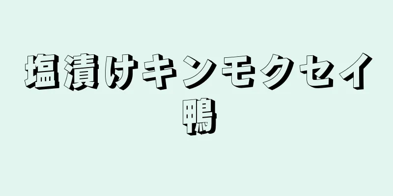 塩漬けキンモクセイ鴨