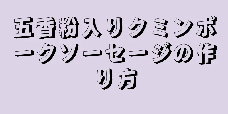 五香粉入りクミンポークソーセージの作り方