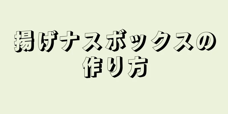 揚げナスボックスの作り方