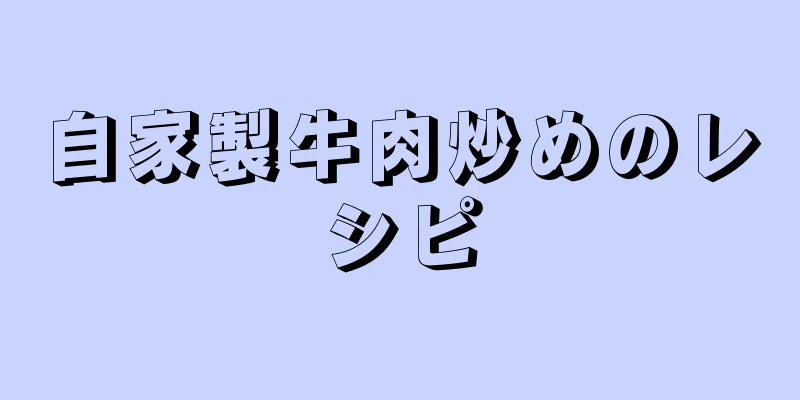 自家製牛肉炒めのレシピ