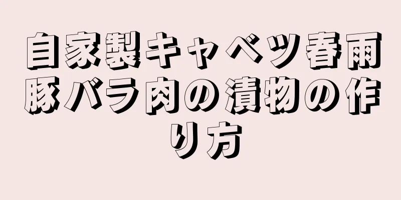 自家製キャベツ春雨豚バラ肉の漬物の作り方