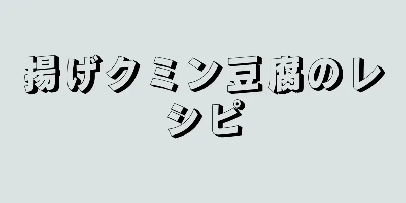 揚げクミン豆腐のレシピ