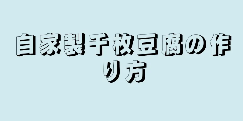 自家製千枚豆腐の作り方