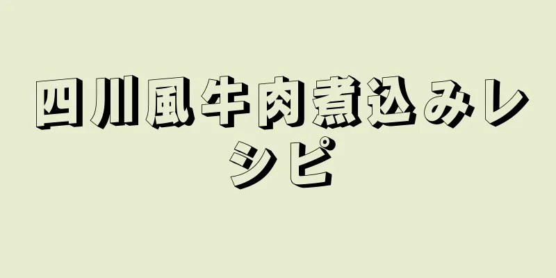 四川風牛肉煮込みレシピ