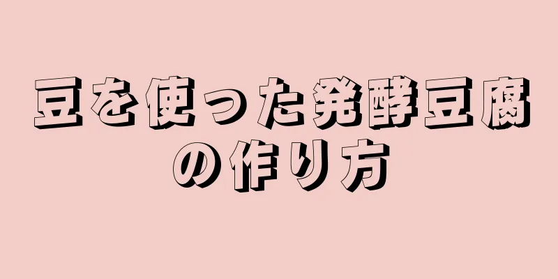 豆を使った発酵豆腐の作り方