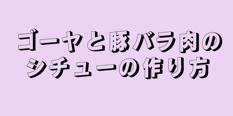 ゴーヤと豚バラ肉のシチューの作り方