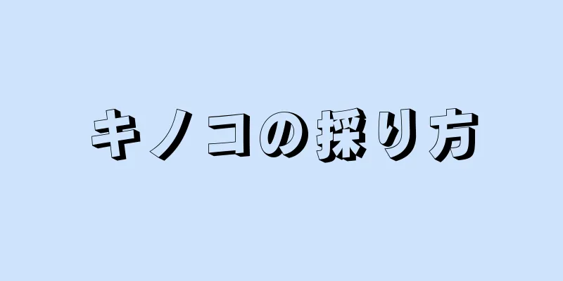 キノコの採り方