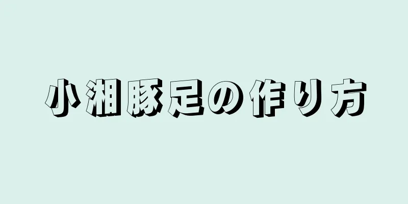 小湘豚足の作り方