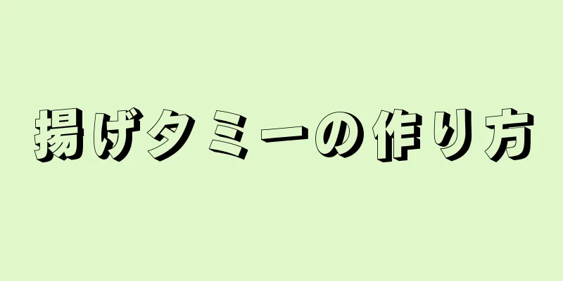 揚げタミーの作り方