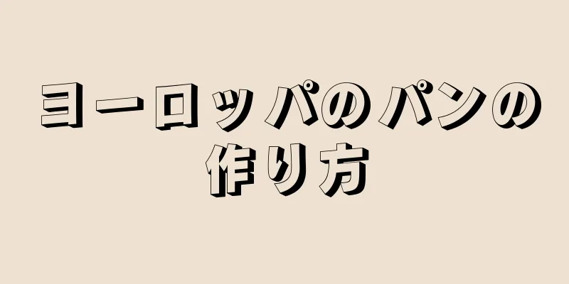 ヨーロッパのパンの作り方