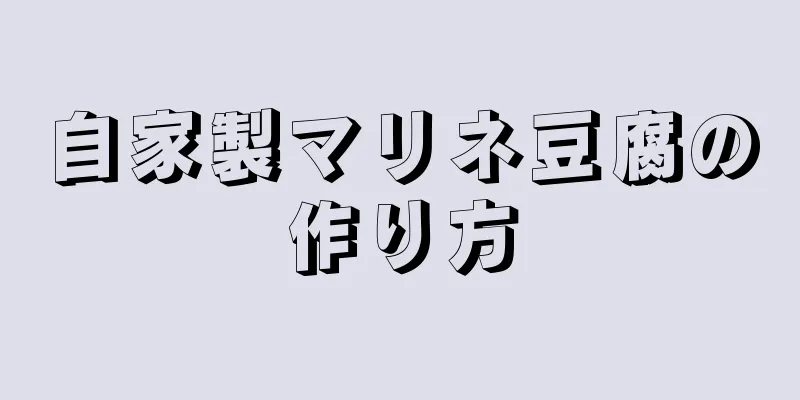 自家製マリネ豆腐の作り方