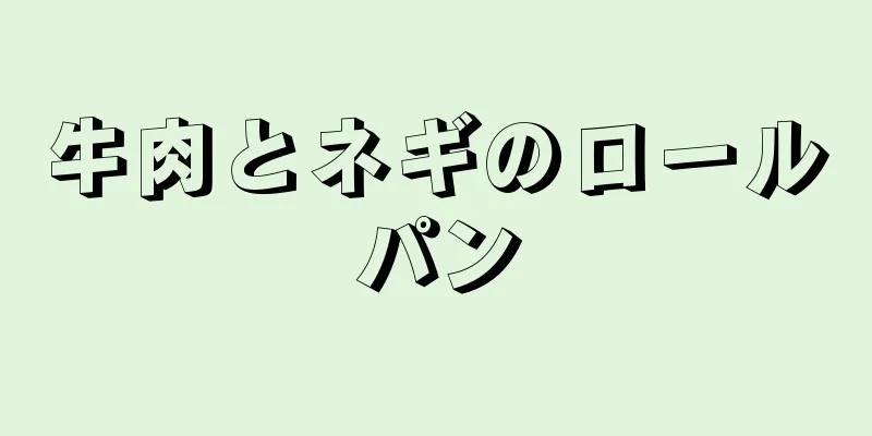 牛肉とネギのロールパン