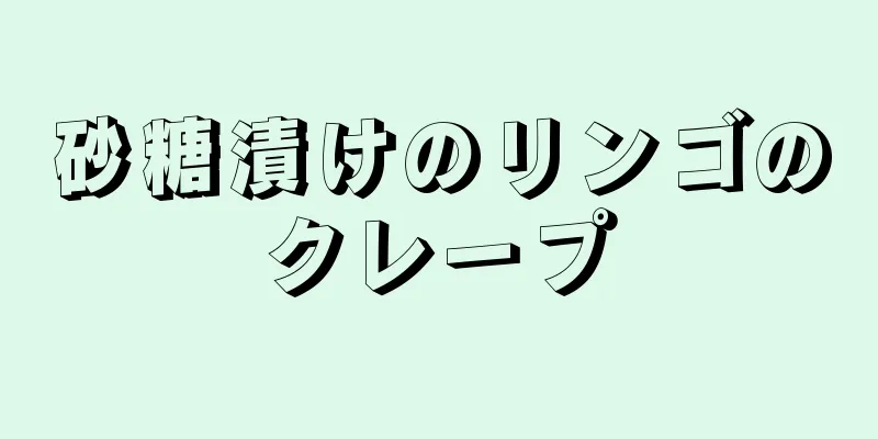 砂糖漬けのリンゴのクレープ