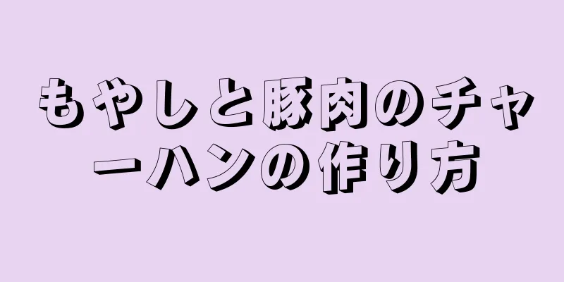 もやしと豚肉のチャーハンの作り方