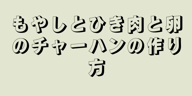 もやしとひき肉と卵のチャーハンの作り方