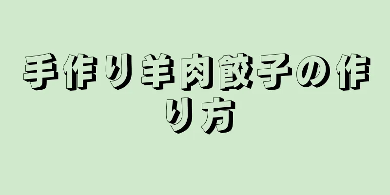 手作り羊肉餃子の作り方