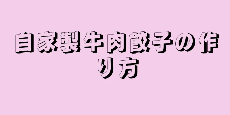 自家製牛肉餃子の作り方