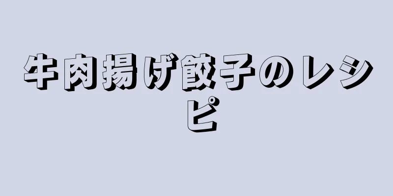 牛肉揚げ餃子のレシピ