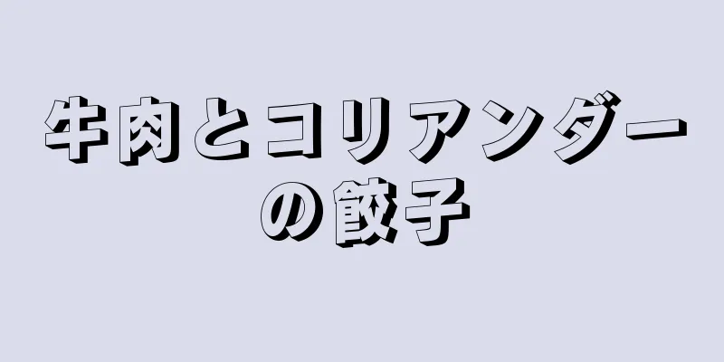 牛肉とコリアンダーの餃子