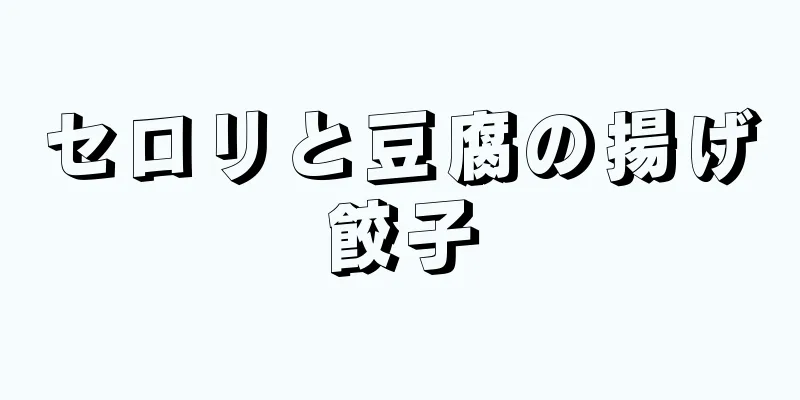 セロリと豆腐の揚げ餃子