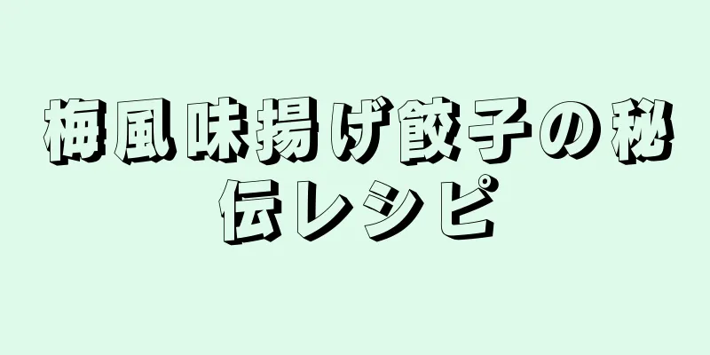 梅風味揚げ餃子の秘伝レシピ