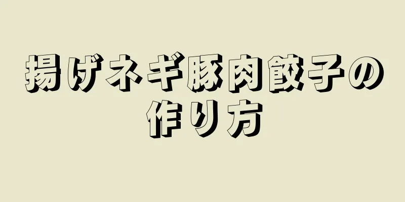 揚げネギ豚肉餃子の作り方