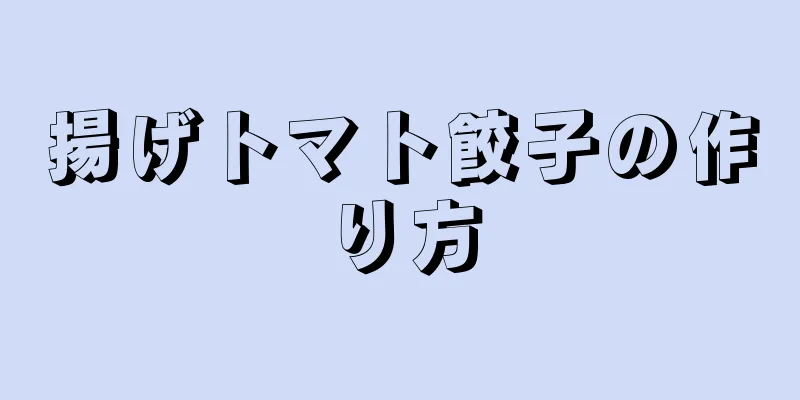 揚げトマト餃子の作り方