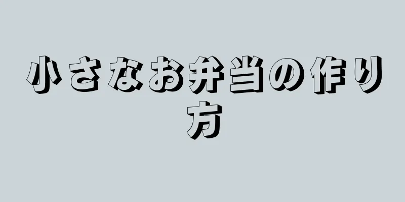 小さなお弁当の作り方