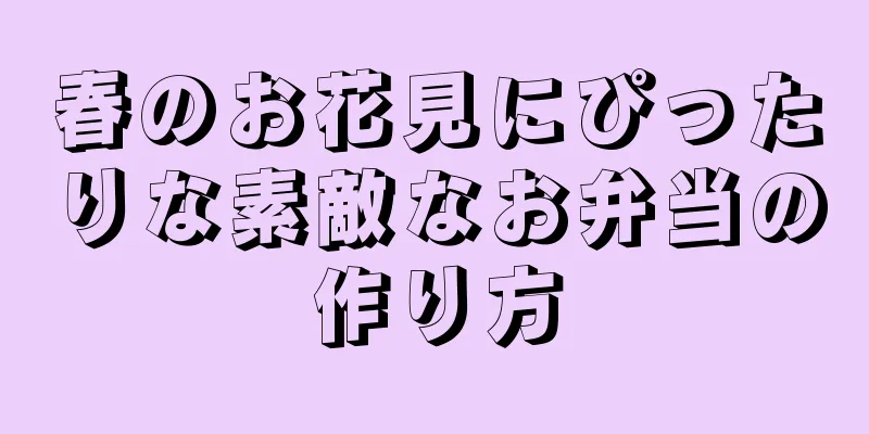 春のお花見にぴったりな素敵なお弁当の作り方