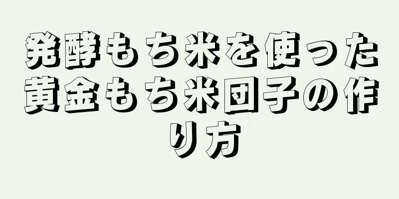 発酵もち米を使った黄金もち米団子の作り方