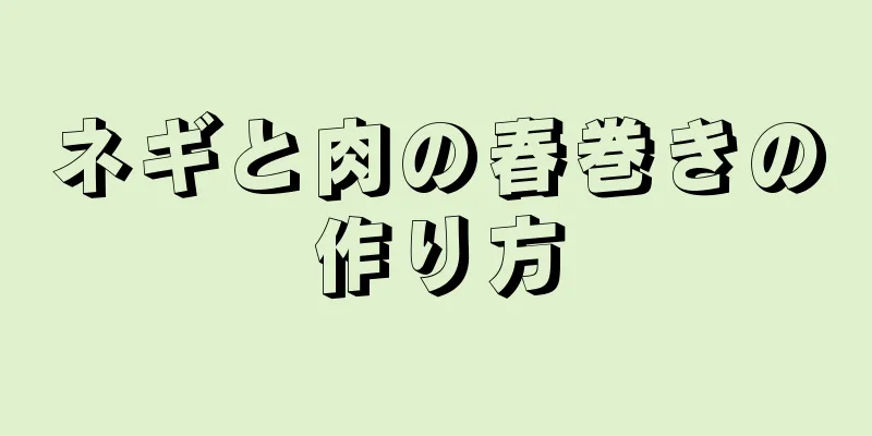 ネギと肉の春巻きの作り方