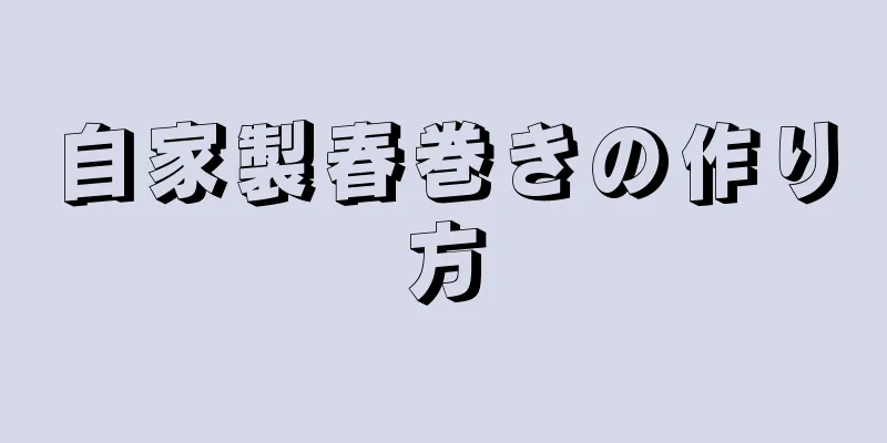 自家製春巻きの作り方