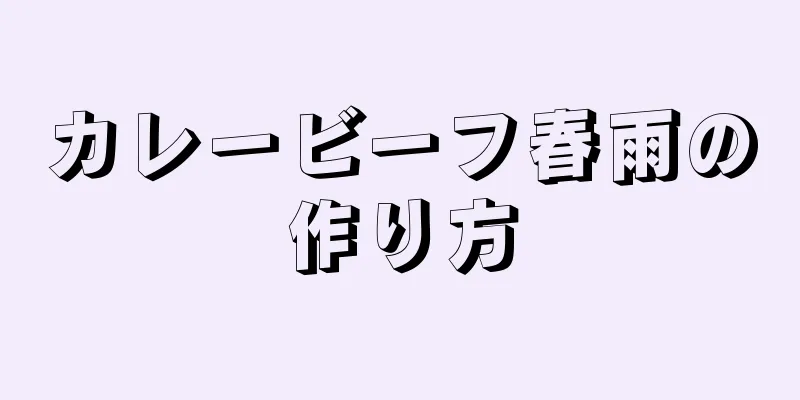 カレービーフ春雨の作り方