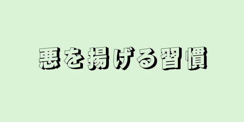 悪を揚げる習慣